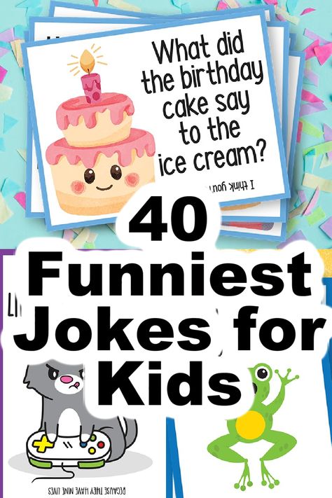 This list of the best jokes for kids is perfect for kids looking for a delightful way to entertain friends, guests, or the whole family. Kid Jokes Funny, Birthday Jokes For Kids, Kids Jokes Funny, Summer Jokes For Kids, Clean Jokes For Kids, Best Kid Jokes, Spring Jokes, Jokes For Kids Funny, Thanksgiving Jokes For Kids