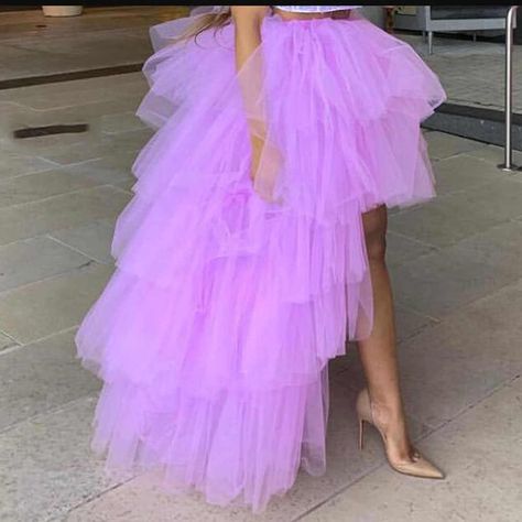 2019 Trendy Orange Ruffles Tiered High Low Tulle Skirts Women Elastic Yellow Elastic Long Tutu Bridal Skirt Custom Made New - AliExpress High Low Tutu Skirt, High Low Tulle Skirt, Boho Style Skirts, Tiered Tulle Skirt, Tulle Skirts, Party Skirt, Asymmetrical Skirt, Asymmetrical Design, Tutu Skirt