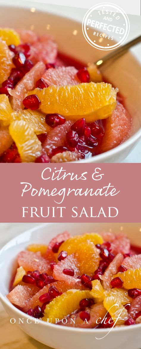 Citrus and Pomegranate Fruit Salad Thanksgiving Salads, Clementine Recipes, Tooty Fruity, Pretty Breakfast, Veggie Box, Paleo Thanksgiving, Healthy Fruit Salad, Pomegranate Salad, Pomegranate Fruit