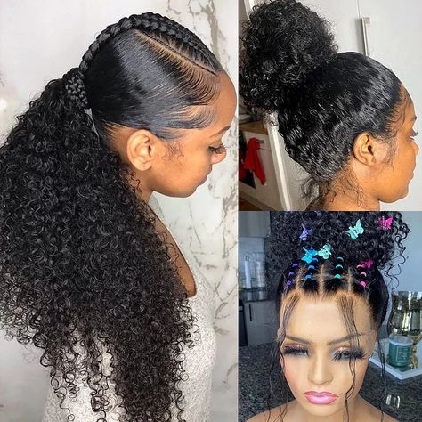 360 Lace Frontal Wig Brazilian Curly Wave Hair Curly Human Hair Wigs, Full Lace Front Wigs, Color Rubio, Brazilian Hair Wigs, Long Human Hair Wigs, Ponytail Wig, Indian Human Hair, Remy Human Hair Wigs, Curly Human Hair Wig