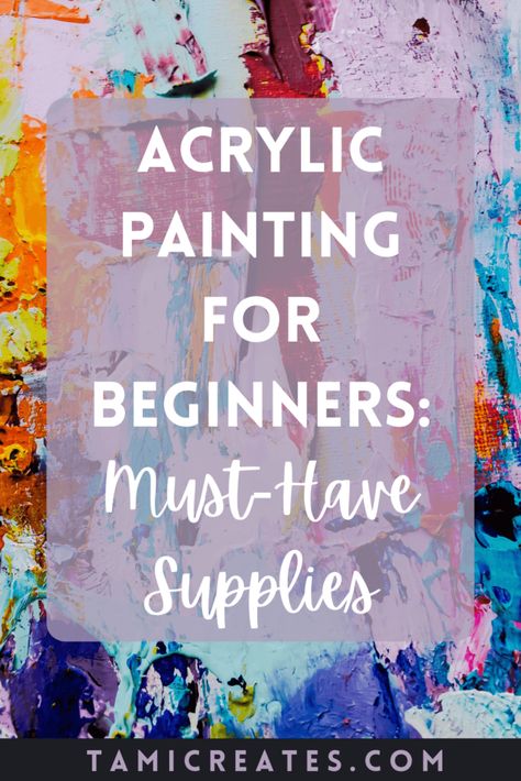 Beginner Painting Supplies, Acrylic Painting Supplies For Beginners, Acrylic Painting 101, How To Paint With Acrylics For Beginners, Beginner Abstract Painting, Basic Acrylic Painting For Beginners, Beginning Acrylic Painting Ideas, Acrylic Painting Videos For Beginners, Sunflower Fence