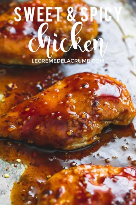 Chicken Tender Bites, Spicy Chicken Breast Recipes, Chicken Tender Recipes Baked, Sweet Spicy Chicken, Spicy Chicken Breast, Spicy Baked Chicken, Sweet Chili Chicken, Sweet And Spicy Chicken, Chicken Tenderloin Recipes