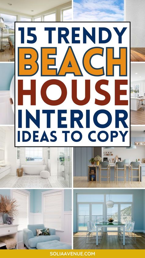 Create a stunning seaside home with our curated beach house interior coastal cottage decorating ideas and beach theme house interior design decorating ideas. Discover how to blend textures and colors for that perfect beachy feel. Beach Cabin Interior Decorating Ideas, Furniture For Beach House, Small Beach Home Decor, Beachy Coastal Decor, Resort Theme Interior, Beach House Interior Decor, Beach House Deck Decor, Florida Beach House Interior, Modern Beachy Decor