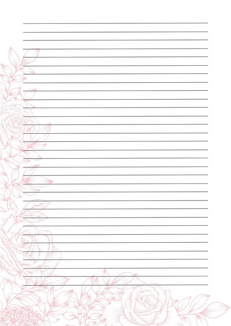 Printable simple yet elegant stationary, simple print on your paper or even card of choice and you have a really nice letter, calling note. Included is a lined and unlined version in the letter size of 21x29.7cm. This is a digital version and will be available as a file after purchase.