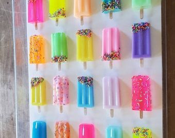 Custom Candy Wall Art Resin Large - Etsy Popsicle Art, Sculpture Wall Art, Bear Wall Art, Sculpture Wall, Candy Art, Resin Wall Art, Acrylic Frame, Modern Pop Art, Order Design