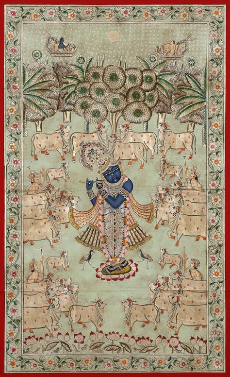 Devotional Paintings, Paintings On Fabric, 28 October, Indian Art Gallery, Pichwai Paintings, Vedic Art, Indian Painting, Tanjore Painting, Indian Folk Art