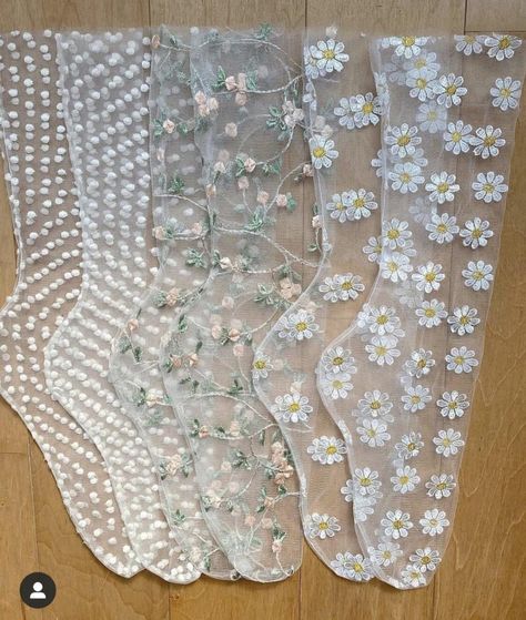 Dress Accessories Ideas, Cottagecore Socks, Aesthetic Socks, Tulle Socks, Lirika Matoshi, Pretty Socks, Pretty Accessories, Smink Inspiration, Centre Piece