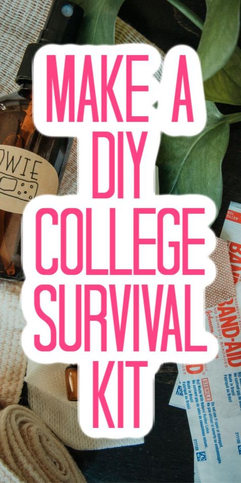 Dorm Survival Kit, Student Survival Kits, College Survival Kit, Diy College, Medicine Kit, Survival Kit Gifts, School Survival Kits, Survival Books, College Diy