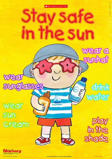 Click to download Sun Safety Activities, Hibernation Preschool Activities, Hibernation Preschool, The Sun Poster, Early Years Teaching, Sun Poster, Hand Art Kids, Swim Instructor, Summer Safety