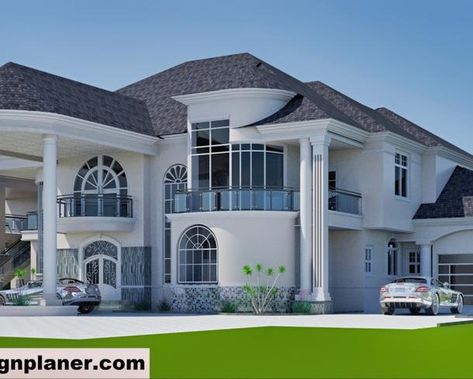 Luxury Homes In Nigeria, Nigerian Home Design, Nigeria House Plans Design, House Projects Architecture, Construction Project Management, Bungalow Style House, African Architecture, House Image, Bungalow Style House Plans