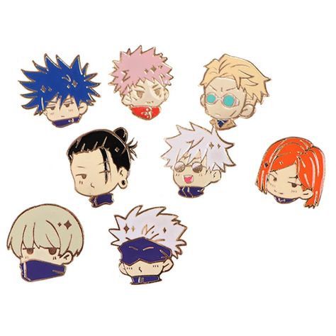 PRICES MAY VARY. The design is inspired by the comic jujujutsu Kaisen, including 8 role-playing characters such as Satoru, inumaki, Itadori Yuji and Megumi. Size and material: The size of each jujutsu kaisen pin is about 1.1"*1.1". It is made of high quality zinc alloy. Great gifts: the best gift for every jujutsu Kaisen fan, they must like it very much You can put them on your schoolbag. It must be very cool. The package contains 8 jujutsu Kaisen pins. Good service: if you encounter any problem Anime Stuff To Buy, Yuji And Megumi, Pins Anime, Pin Anime, Anime Pins, Anime Products, Itadori Yuji, Anime Jujutsu Kaisen, Jujitsu Kaisen