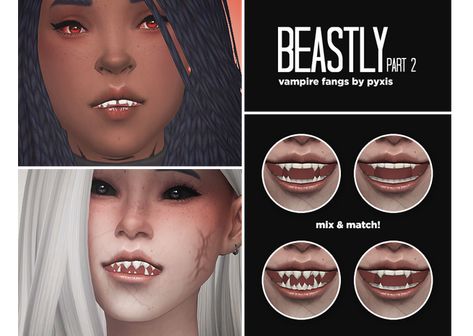 Sims 4 CC Finds: Create-A-Monster (50+ MODS FOUND) – I Felt Like Posting Sims 4 Succubus, Los Sims 4 Mods, Sims 4 Cc Eyes, Die Sims 4, Sims 4 Game Mods, Sims 4 Cc Makeup, Sims 4 Body Mods, Vampire Fangs, Sims 4 Characters