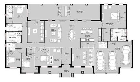 6 Bedroom House Plans, Bedroom Remodeling, 5 Bedroom House Plans, Boho Ideas, Home Design Floor Plans, Bedroom Remodel, Storey Homes, Family House Plans, New Home Builders