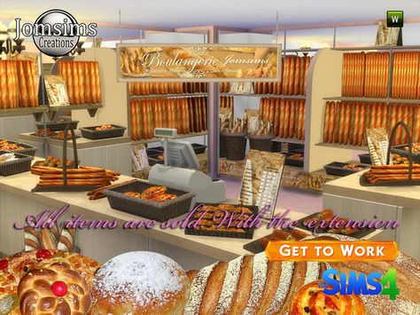 The Sims Resource - The bakery 2015 sims 4 Sims 4 Bread Cc, Sims 4 Controls, Play Sims, Sims Ideas, Sims 4 Dresses, Sims 4 Characters, The Sims 4 Download, Sims 4 Update, The Bakery