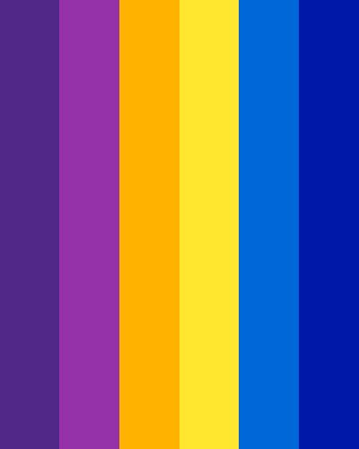 Rich Purple, Yellow and Blue Purple Yellow Color Scheme, Purple Blue Yellow Color Scheme, Blue Yellow Purple Colour Palettes, Purple Blue Yellow Color Palette, Jester Color Palette, Contrasting Color Palette, Yellow And Purple Color Palette, Yellow Pallete Color, Purple Yellow Palette