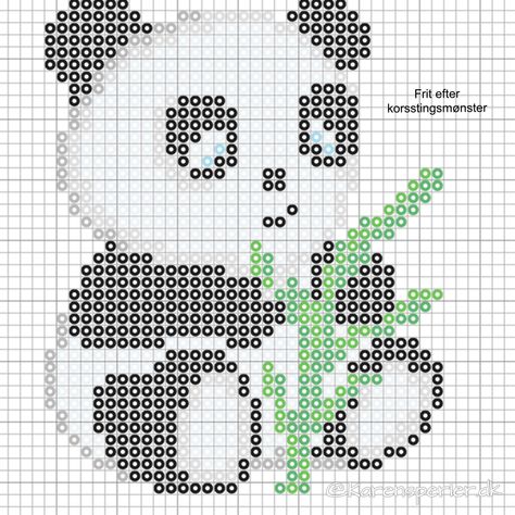 Panda i perler Cat Cross Stitches, Baby Boy Knitting Patterns, Hama Beads Design, Pixel Crochet, Tapestry Crochet Patterns, Pixel Art Pattern, Crochet Tapestry, Bead Loom Patterns, Perler Beads Designs