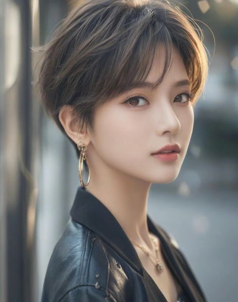 French Pixie Cut, Asian Pixie Cut, Girls Pixie Cut, Short Graduated Bob, Japanese Short Hair, Tomboy Hairstyles, Korean Short Hair, Really Short Hair, Asian Short Hair