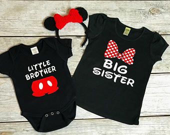 Disney Family Matching Shirts, Sister Halloween Costumes, Family Disney Shirts Matching, Big Brother Little Sister, Big Brother Little Brother, Family Matching Shirts, Big Sister Little Sister, Big Brother Shirt, Diy Disney Shirts