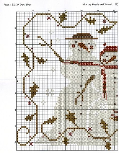 Prairie Schooler Cross Stitch Charts, With Thy Needle And Thread, Brenda Gervais, Snowman Cross Stitch Pattern, Cross Stitch Gallery, Santa Cross Stitch, Cross Stitch Magazines, Cross Stitch Freebies, Christmas Embroidery Patterns