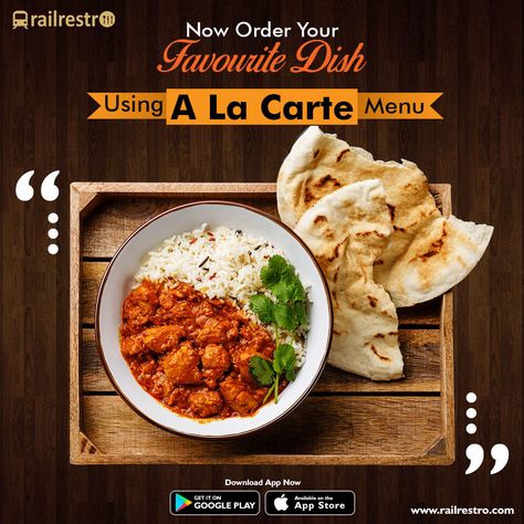 Explore Our Ala-Carte Menu to Order Your Favorite Dishes in Train. Book Food Now, Pay On Delivery. Call us to order or to know more about options at 8102888111 Ala Carte Food, Bar Be Que, Food Photography Lighting, Food Videography, Keto Bread, Chana Masala, Keto Dessert, Light Photography, Food Photography