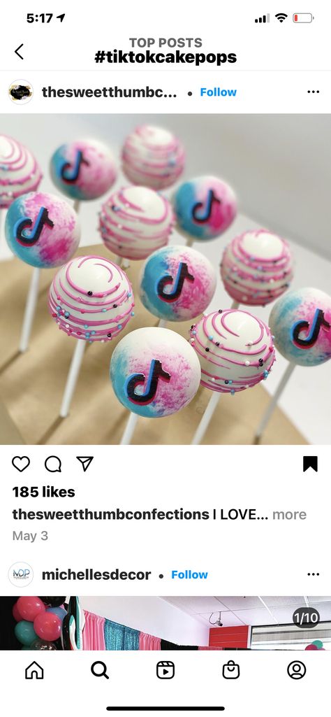 Tiktok Cake Pops, Tiktok Birthday Cupcakes, Tik Tok Cake Pops, Tiktok Birthday Party Ideas Diy, Tik Tok Party Ideas Decorations, Tick Tock Birthday Party Ideas, Cake Popsicles Ideas For Birthday, Tik Tok Birthday Cake Ideas, Tik Tok Party Decoration