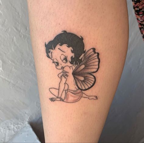 Palm Size Tattoos, Betty Boop Tattoo, Betty Boop Tattoos, Cute Thigh Tattoos, Ma Tattoo, Elephant Tattoo Design, Cute Hand Tattoos, Small Pretty Tattoos, Small Arm Tattoos