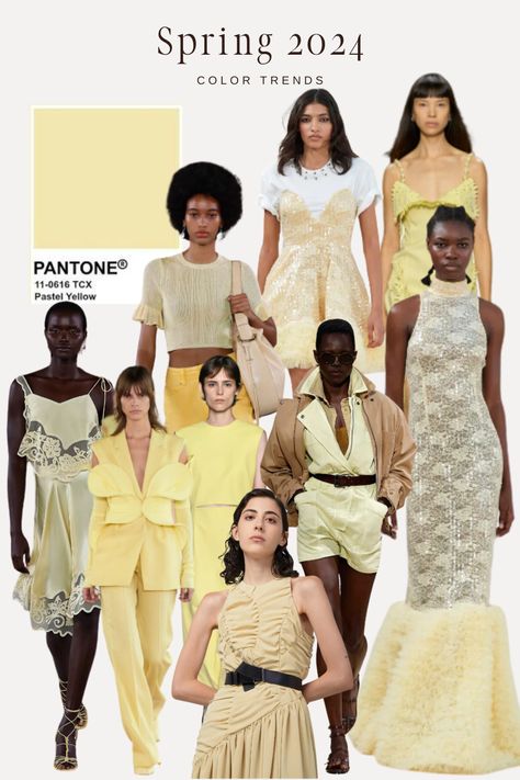 #colortrends2024 #springcolortrends2024 #fashion #pantone #dresstoimpress #springoutfits #colortrendsforspring2024 #spring2024 Summer 24 Trends, Spring Colors 2024, Fashion Trend 2024 2025, Wgsn 2024 Fashion Trends, Ss 24/25 Fashion Trends, Spring Summer 2025 Fashion Trends, Summer Pantone, Color Trends 2024, Pantone 2024