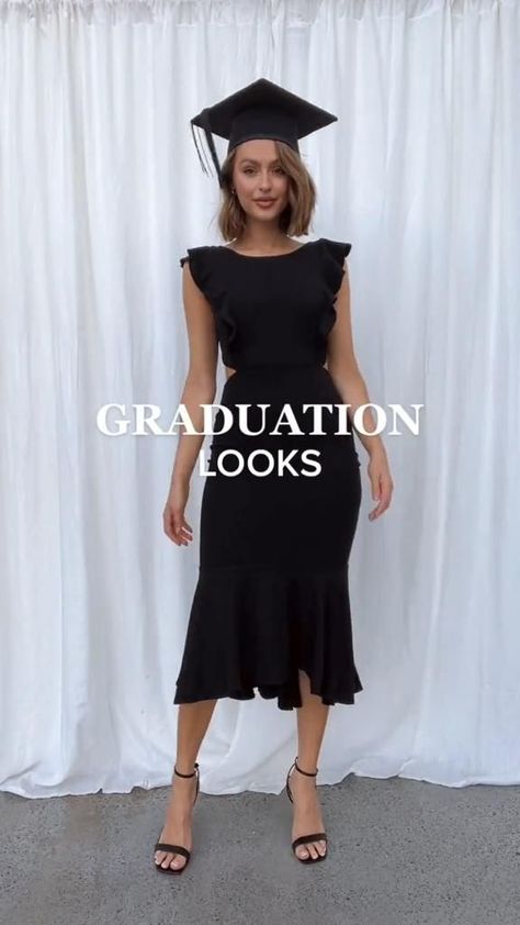 Graduation Dress Design Ideas, Mothers Outfit For Graduation, Dresses For Masters Graduation, Professional Graduation Outfit, Baccalaureate Mass Outfits, Dress For Convocation Ceremony, Nursing School Graduation Outfit, Under Graduation Gown Outfit, Nursing Graduation Outfit