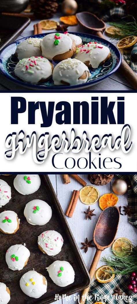 Russian Gingerbread Cookies, Russian Cookies Traditional, Ukrainian Christmas Cookies, Russian Christmas Cookies, Russian Cookies Recipes, Pryaniki Cookies, Russian Christmas Food, Russian Food Recipes, Russian Gingerbread