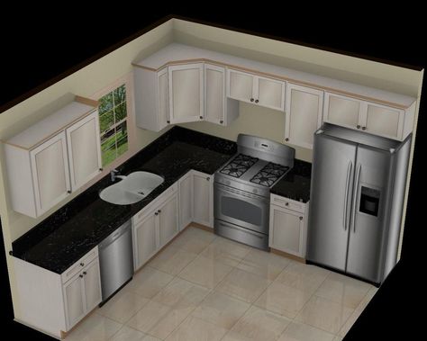 L Shape Kitchen Layout, Kitchen Layouts With Island, House Florida, Kitchen Cabinet Layout, Small Kitchen Layouts, House Farmhouse, L Shaped Kitchen, Kitchen Designs Layout, Kitchen Design Plans