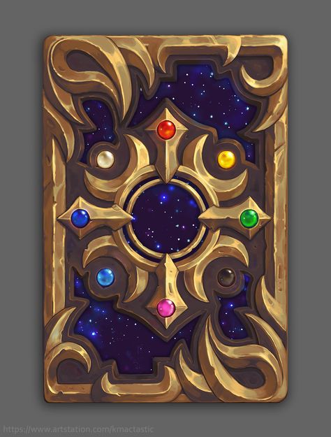 ArtStation - Triple Triad Card Back, Karen McCarthy Game Card Design, Magical Book, Magic Symbols, Fantasy Props, Kraf Diy, Magic Design, 카드 디자인, Games Art, Magic Book