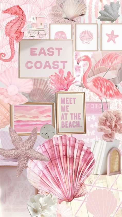 Pink Beach Aesthetic Wallpaper, Pink Coastal Wallpaper, Preppy Beach Pictures, Pink Summer Aesthetic Wallpaper, Pastel Beach Aesthetic, Coastal Wallpaper Iphone, Cruise Wallpaper, Pink Beach Aesthetic, Summer Lockscreen