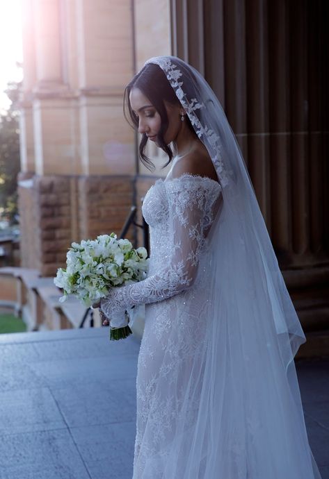 Radiating elegance, Emma embraced luxury bridal with a STEVEN KHALIL custom couture gown.Captured by @Imagehausweddings#StevenKhalilBride #CustomCouture Steven Khalil Wedding Dress, Steven Khalil, Dream Wedding Decorations, Couture Gown, Sophisticated Wedding, Dream Wedding Ideas Dresses, Luxury Bridal, Indian Wedding Dress, Wedding Dresses Unique