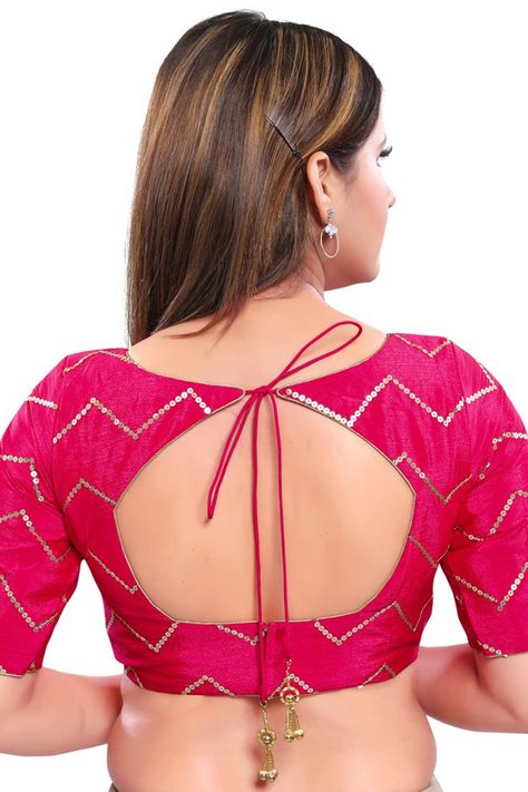 Product Features: Blouse Color: PINK Blouse Fabric: Art Silk Blouse Work: Solid Blouse Closure: Back Open Blouse Type: Padded Blouse Sleeves Type: Elbow Sleeves Blouse Neck Type: Boat Neck Product type: Saree Blouse Occasion: Partywear Disclaimer: There will be slight difference in digital to actual image Boat Neck Saree Blouse, Back Open Blouse, Red Silk Blouse, Blouse Images, Boat Neck Blouse Design, Open Blouse, Boat Neck Blouse, Blouse Back Neck Designs, New Blouse Designs