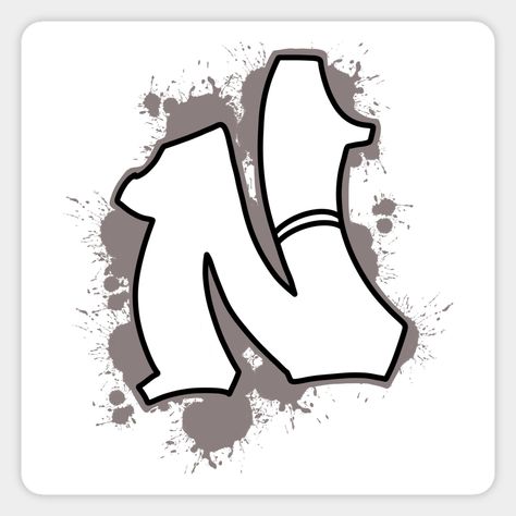 Letter N Drawing Design, N Graffiti Letter, Letter N Font, Graffiti Letter N, N Font, Graffiti Names, The Letter N, Graffiti Letters, Graffiti Lettering Fonts