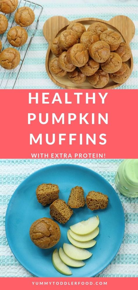 Pumpkin Toddler Muffins, Healthy Mini Pumpkin Muffins, Pumpkin Muffins For Toddlers, Pumpkin Muffins Toddler, Toddler Pumpkin Muffins, Healthy Mini Muffins For Kids, Breakfast For Babies, Pumpkin Mini Muffins, Snack To Share