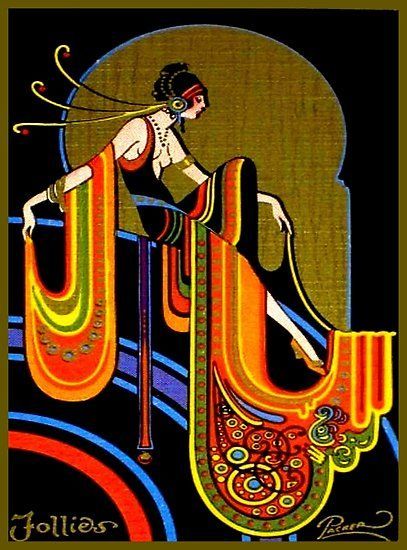 FLAPPER : Vintage 1920 Art Deco Beautiful Print Poster Art Nouveau Painting, Konst Designs, 1920 Art Deco, Affiches D'art Déco, Motif Art Deco, Art Deco Illustration, Art Deco Poster, Deco Poster, Art Carte