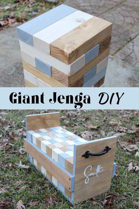 2x4 Jenga Diy, Wooden Outdoor Games Diy, Large Jenga Diy Backyard Games, Life Size Jenga Diy, Diy Outdoor Jenga Set, Wood Outdoor Games, Yard Jenga Diy How To Make, Giant Connect Four Diy Building Plans, Diy Lawn Jenga