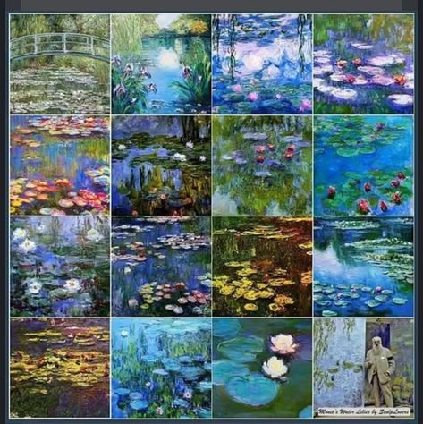 Monet Oil Flowers, Water Lilies Painting, Claude Monet Water Lilies, Claude Monet Paintings, Monet Water Lilies, Monet Paintings, Great Paintings, Impressionist Art, Vintage Poster Art