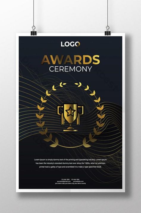 Award Poster, Event Poster Template, Poster Template Free, Flyer And Poster Design, 90s Movies, Corporate Culture, Flyer Poster, E Type, Awards Ceremony