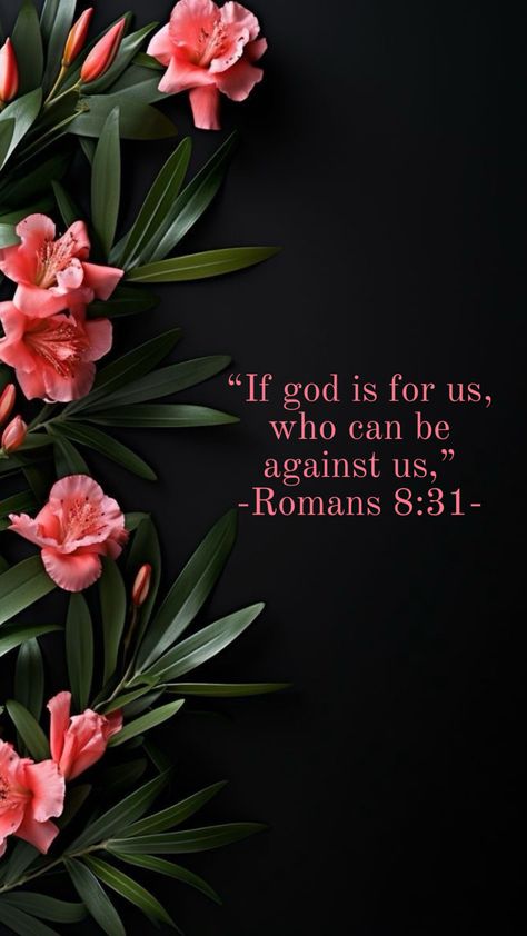 Bible quote pink aesthetic Christian Pink Aesthetic, Romans 8 31, Romans 8:31, Christian Quotes Wallpaper, Bible Verse Background, Bible Quotes Wallpaper, Bible Quotes Images, Powerful Bible Verses, Christian Bible Study