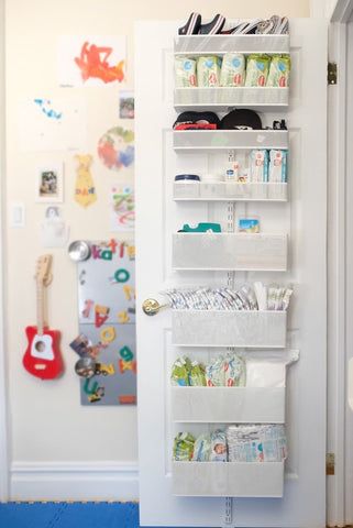 Nursery Ideas for Small Spaces – Happiest Baby Under Crib Storage, Small Space Baby, Crib Storage, Tiny Nursery, Small Space Nursery, Small Nursery, Baby Nursery Storage, Nursery Closet Organization, Baby Closet Organization