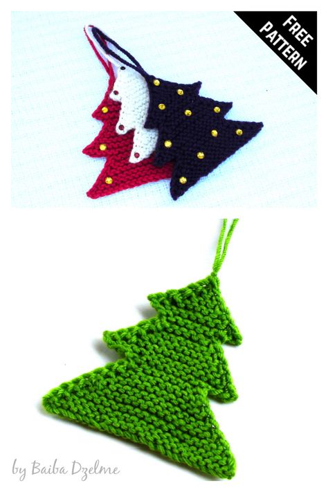 Christmas Tree Garland Free Knitting Pattern Knitted Xmas Tree Pattern, Knitted Christmas Tree Garland, Knitted Tree Ornaments, Knit Christmas Tree Ornaments Free Pattern, Knit Christmas Tree Garland, Knit Tree Pattern, Christmas Tree Knitting Patterns Free, Knitted Xmas Decorations, Knitted Christmas Trees