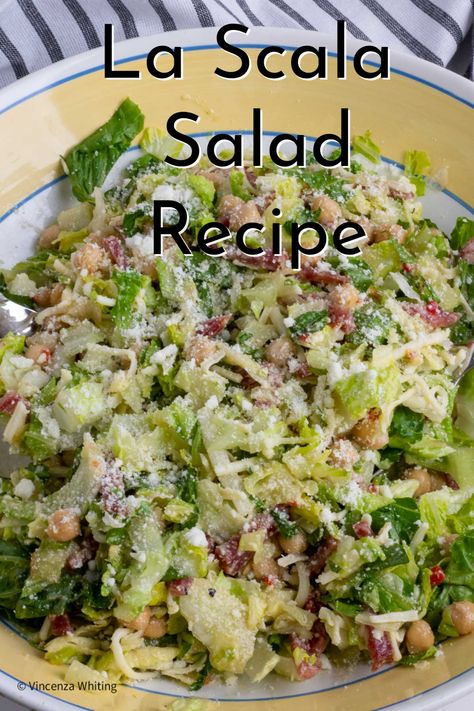 The La Scala Salad is a very popular recipe thanks to some famous celebrities that raved about how much they loved it. Now we can love it too! It is crispy, refreshing and deliciously tangy! Make it today! Famous La Scala Chopped Salad 12 Tomatoes, Rich And Charlie Salad Recipe, Lou Malnatis Salad Recipe, Celebrity Salad Recipes, Celebrity Recipes Famous, Leon Salad, Canlis Salad, La Scala Chopped Salad Recipe, Barbecue Recipes Sides