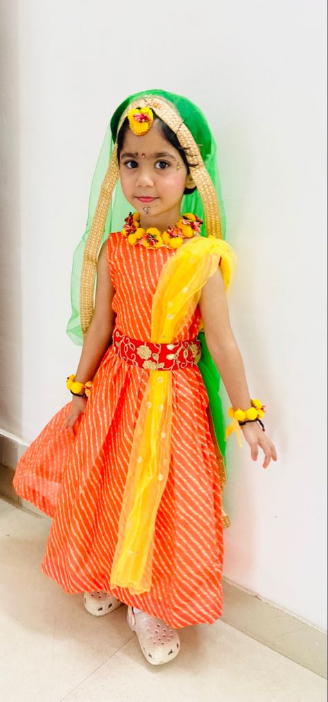 Radha costume for kids fancy dress @school Radha Costume, Kids Fancy Dress, Dress School, Costume For Kids, Fancy Dress For Kids, Radha Rani, Kids Costumes, Fancy Dress, For Kids