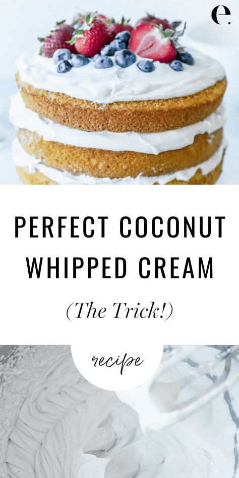 Coconut Whipped Cream Recipe, Vegan Frosting, Aip Desserts, Vegan Whipped Cream, Recipes With Whipping Cream, Coconut Frosting, Whipped Cream Frosting, Paleo Desserts, Vegan Sugar