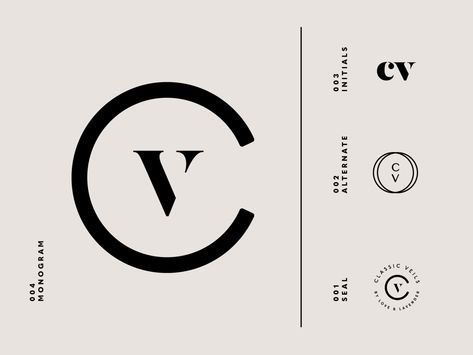 CV Wedding Logo Monogram by Kevin Craft on Dribbble Cv Logo Design Letter, Cv Logo Design, V Monogram Logo, Letter X Logo Design, Cv Logo, Modern Monogram Logo, Logo Communication, Initials Logo Letters, Name Logos