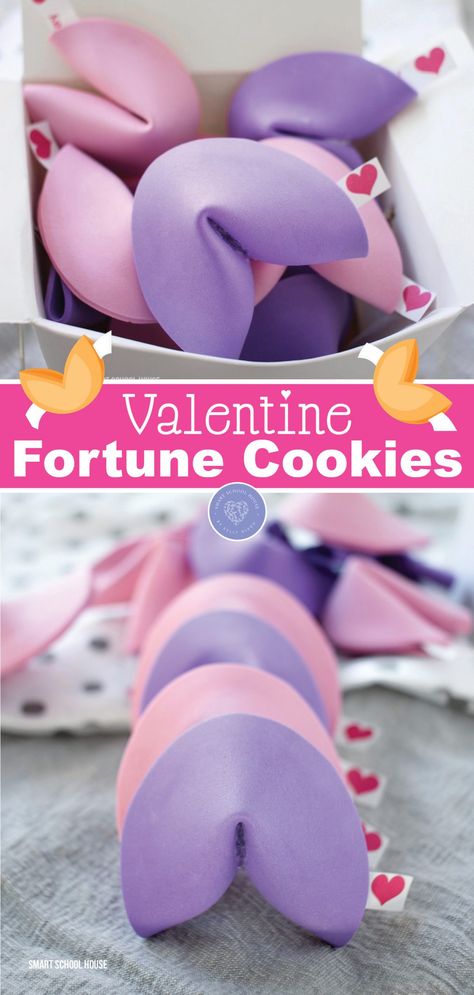 Valentine Fortune Cookies, Fortune Cookies Diy, Cookies Valentines Day, Keto Valentines, Cookies Valentines, Quotes Valentines Day, Valentines Recipes Desserts, Easy Candy, Valentine's Day Celebration