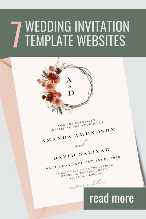 Considering a DIY wedding invitation to save money on your big day? In my Complete Guide to DIY Wedding Invitations, compare 7 wedding invitation template websites that offer FREE or low cost options like this Greetings Island wedding invitation template. Plus, find pro tips on how to select the best wedding invitation template to complement your theme, how to assemble your handmade wedding invitations and more! #DIYBride | #DIYWedding | #handmadeweddinginvitation Wedding Invitation Design Templates Free, Simple Wedding Invitations Diy, Diy Wedding Invitations Handmade, Wedding Invitations Templates Free, Cheap Wedding Invitations Diy, Free Printable Wedding Invitation Templates, Wedding Invitations Template, Handmade Wedding Invitation, Free Printable Wedding Invitations