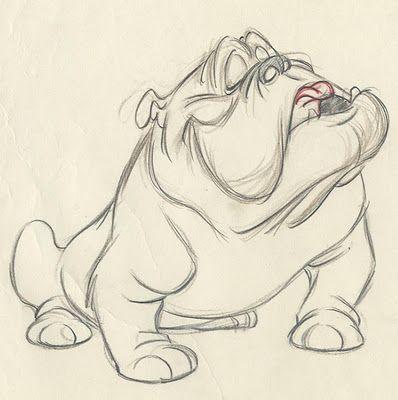 Sketches Disney, Sketches Cartoon, Bulldog Drawing, Drawing Disney, Bull Art, Animation Sketches, Bulldog Art, Pencil Design, Disney Sketches